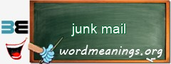 WordMeaning blackboard for junk mail